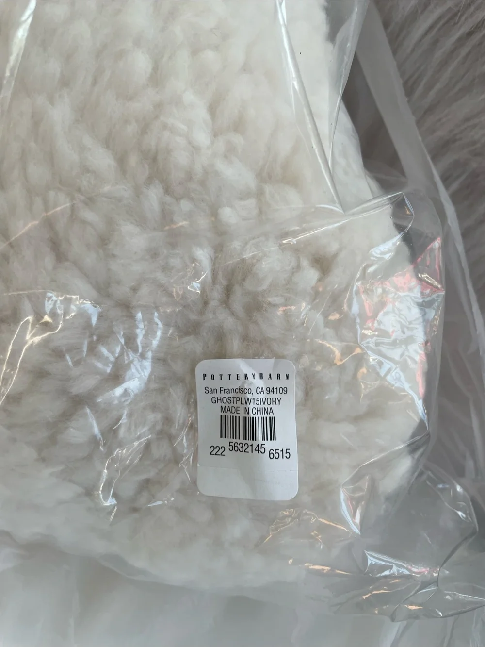 NEW Pottery Barn White Ghost Pillow